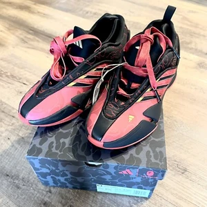 Zapatilla de baloncesto Adidas x BAPE x Dame 9 negra roja escarlata talla rara US M 7.5-  - Imagen 1 de 7