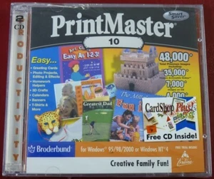 Software PC PrintMaster 10 Print Master 2 cd 7000 images NEW SEALED - Picture 1 of 2