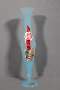 Opaline de Lorraine Veritable, Lothringer Opal Soliflore Vase in Blau H 28 cm - Bild 1 von 3
