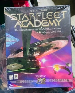 VINTAGE STAR TREK STARFLEET ACADEMY •3-D SPACE SIMULATOR- Windows 95 PC-NIB - Picture 1 of 4