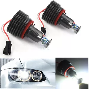 2x LED Angel Eyes Halo Ring Light Bulbs For BMW 1 3 5 Series E87 E60 E90 E92 E70 - Picture 1 of 10