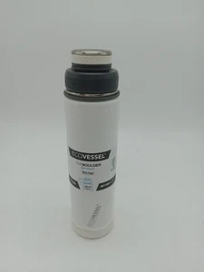 White EcoVessel Boulder TriMax Insulated Stainless Steel Water Bottle 24oz - Picture 1 of 7