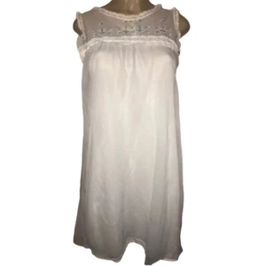 Vintage Aristocraft Superior Nylon Fairy Kei Sheer Nightgown Nightie Babydoll S - Picture 1 of 8