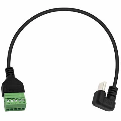 USB 3.1 Type-C Male 180 Degree Angle U-Shaped to 5 Pin Screw Bolt Terminal Cable - Image 1 of 4