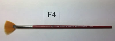 ¿WINSOR & NEWTON? VENTILADOR PINCEL ACUARELA MANGO ROJO #4 Foto 1 de 2
