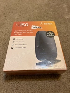 Belkin G54/N150 Wireless N Router Wi-Fi 4-Port Simple Start Black - Picture 1 of 5