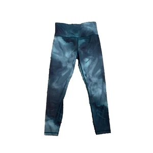Athleta Womens Leggings Size Small Elation 7/8 Tight Ice Dye Printed Green Black - Picture 1 of 6