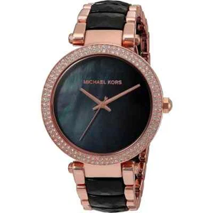 (On SALE) New Michael Kors Women's Parker Black Dial Watch MK6414 Retail $275 - Picture 1 of 1