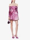 CLIO PEPPIATT SS23 Pink Tie Dye Off Shoulder Mini Petal Dress BNWT Plus Size XXL