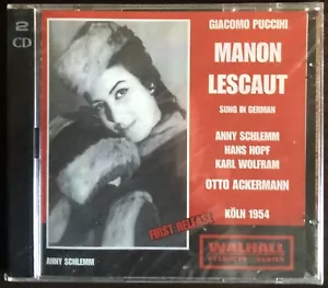 Manon Lescaut - Puccini - Sung In German - Rare - 2 CD - Brand New - Koln - 1954 - Picture 1 of 2