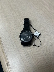 Men's Akribos XXIV AK962BK Black 24 Hour Indicator Retrograde Dial Date Watch - Picture 1 of 2