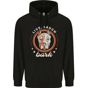 Pitbull Live Laugh Bark Funny Dog Childrens Kids Hoodie - Picture 1 of 3