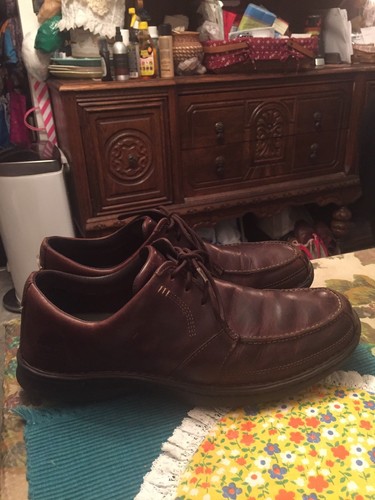 Scarpe Oxford Timberland da uomo Smart Comfort System in pelle marrone casual taglia 11M