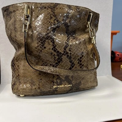 Michael Kors Python Snakeskin Leather Large Shoulder & Tote - Image 1 of 4