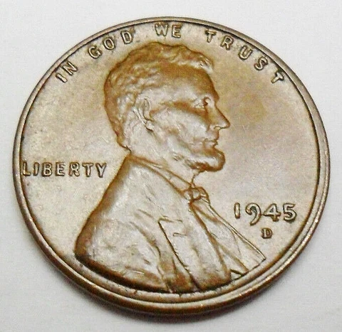 1945 D Lincoln Wheat Cent / Penny Coin  *FINE OR BETTER*  **FREE SHIPPING** Cover