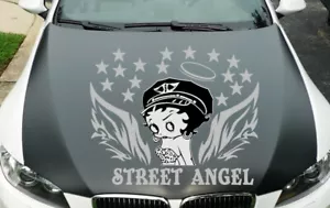 BETTY BOOP TRIBAL VINYL DECAL CAR TRUCK HOOD SIDE - Foto 1 di 3