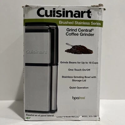 Molinillo de café central Cuisinart DCG-12BC, cuchilla, (sin tapa de almacenamiento) plateado Foto 1 de 4