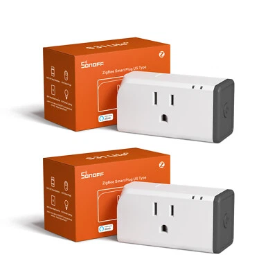 Умная вилка SONOFF Zigbee с сертификатом ETL, S31 Lite 15 А умная розетка упаковка 2 шт. - Изображение 1 из 4