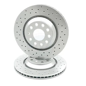 Para VW Passat 2.0 TSI 2010-2014 Cross Perforados Freno Trasero Discos Par 310mm - Imagen 1 de 9