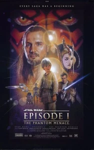 2 pósters originales de películas Star Wars Phantom Menace Episodio I sin usar/tubo enrollado - Imagen 1 de 1