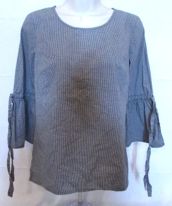 J. Crew Bluse Damen XS blau-weiß Glockenärmel - Bild 1 von 6