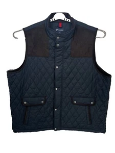 NWT Cremieux Quilted Vest Men’s 3XBT Navy Full Zip Snaps Lightweight $225 - Picture 1 of 10