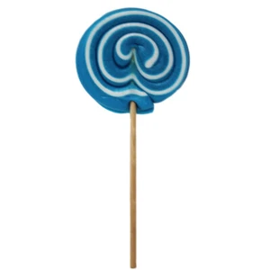 Spiral Lolly Boy Blue White Large Lollipops With Pineapple Flavor 80g - Picture 1 of 1