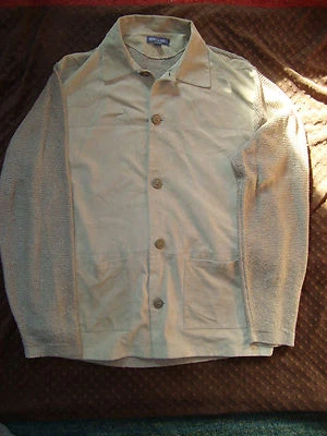Mondo diMarco Mens Suede/Linen Beige Jacket Size L/52 Made in Italy NO DEFECTS - Image 1 of 4
