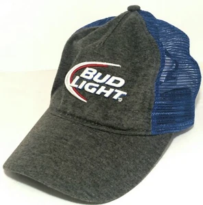 Cappello da camionista Bud Light regolabile snapback berretto da baseball grigio blu - Foto 1 di 8