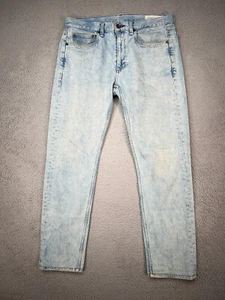 Rag & Bone Jeans Mens 31x32 (Fits 32x29) Blue Fit 2 Slim Button Fly Denim - Picture 1 of 19