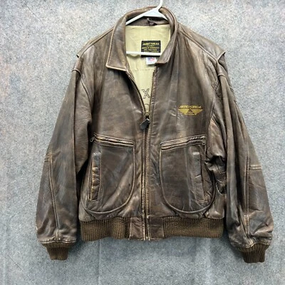 Chaqueta Avirex Para Hombres 42 Marrón Tipo G-2 EE. UU. Cuero Bombardero Hecha en EE. UU. De Colección Años 80 Foto 1 de 4