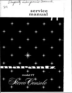 Manual de servicio instrucciones para Marantz 7 T - Imagen 1 de 1