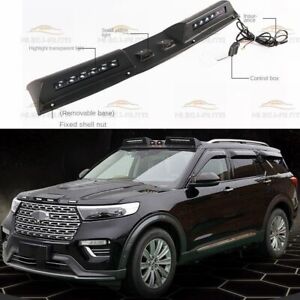 ABS Roof Top Light Bar with LED Lamp DRL Black Fits for Ford Explorer 2020-2023