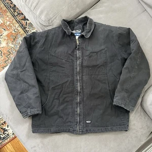 Walls Work Wear Canvas Insulated Jacket Black Men's Large Regular Detroit - Picture 1 of 12