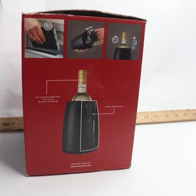 Elegante enfriador activo de vino negro VACU VIN Foto 1 de 4