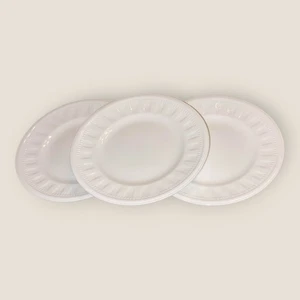 "3 platos de ensalada Wedgwood Colisseum 8"" blanco inglés hueso chino buen estado" - Imagen 1 de 10