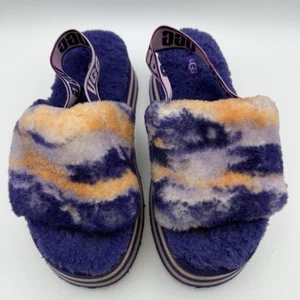 UGG Women's Disco Marble Slide Sandal Violet Night Size 8 - Picture 1 of 12