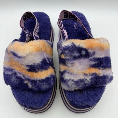 Sandalia UGG para mujer discoteca mármol tobogán violeta noche talla 8 Foto 1 de 4