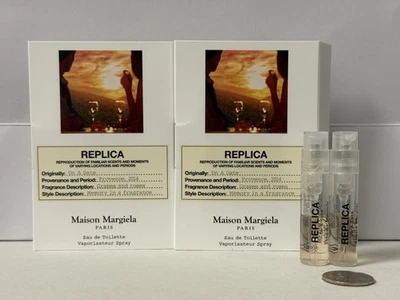 MAISON MARGIELA Replica ON A DATE Eau de Toilette Sample Sprays .04oz/1.2ml X 2 - Image 1 of 2