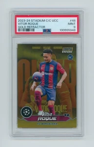 2023-24 Vitor Roque Topps Stadium Club Chrome Gold Rookie Card 26/50 PSA 9 - Picture 1 of 3