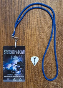 System of a Down & KORN All Access Area Artist Laminate Backstage + Shavo Pick ! - Picture 1 of 6