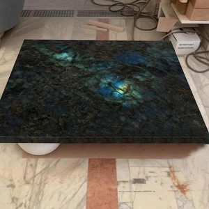 Labradorite Coffee & Dining Center Table Top, Gemstone Hallway Center Furniture - Picture 1 of 14
