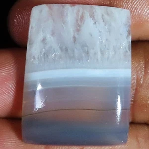 60,65 kt natürlicher Eis Solar Quarz Kissen Cabochon Edelstein 24 x 31 x 7 mm UT103 - Bild 1 von 6
