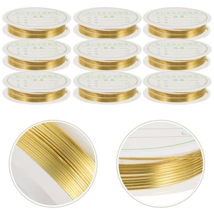  9 rollos de joyería para rebordear alambre hágalo usted mismo fabricación artesanal alambre de cobre pulsera rebordear - Imagen 1 de 12