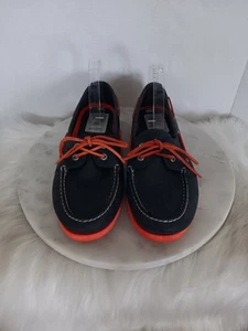 Scarpe da barca Sperry Top-Sider uomo 10,5 M due occhielli pelle blu arancione fluo 0271734 - Foto 1 di 16