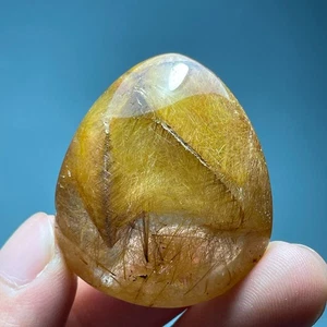 158Ct Curación Raro Claro Color Natural Rutilo Cristal Cuarzo Reiki Espécimen Colgante - Imagen 1 de 9