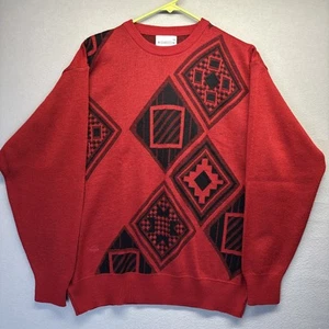 Gabicci Sweater Men XL Red Pullover Knit Wool Acrylic Casual Made In Italy - Picture 1 of 7