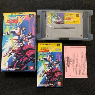 GUNDAM WING W Endless Duel Nintendo Super Famicom Japan Import F/S FedEx DHL - Image 1 of 4