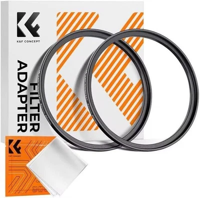 K&F Concept 55mm-82mm Metal Step Up Ring, 55mm to 82mm Aluminum Camera Lens Filt - Image 1 of 4