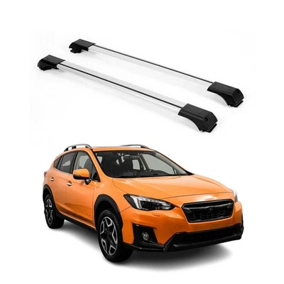 Portaequipajes de techo elevado para Subaru XV Crosstrek 2013-2015 gris 2 piezas Foto 1 de 4